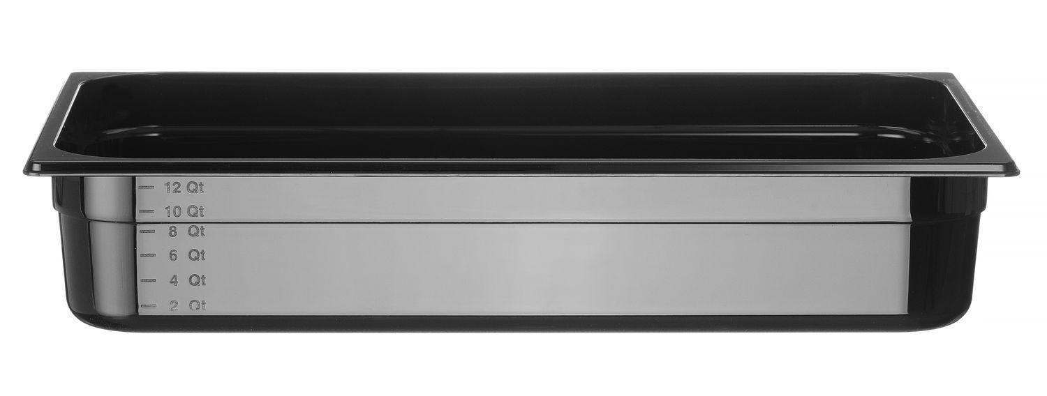 Toiduanum mustast polükarbonaadist GN 1/1, HENDI, Profi Line, GN 1/1, 14L, Must, 530x325x(H)100mm