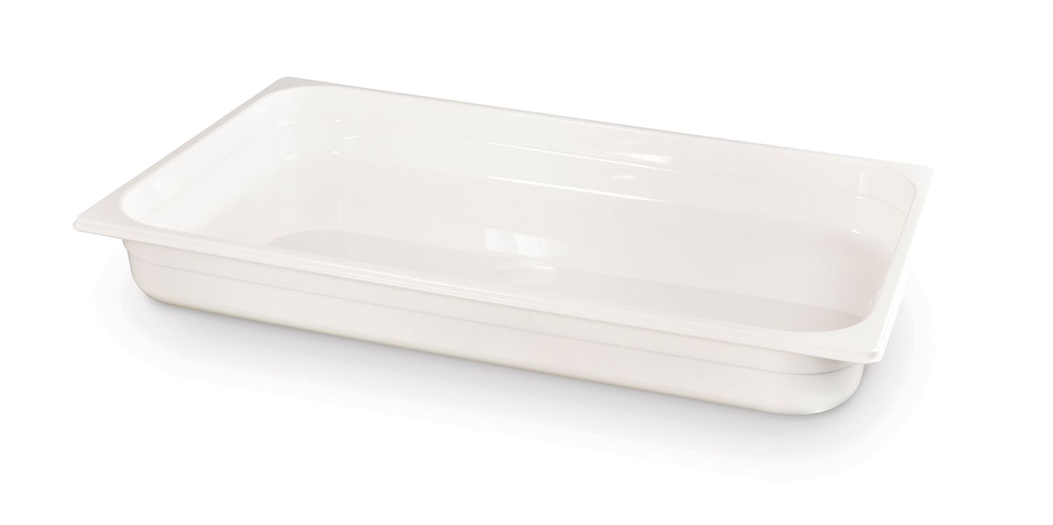 Toiduanum valgest polükarbonaadist GN 1/1, HENDI, GN 1/1, 9L, Valge, 530x325x(H)65mm