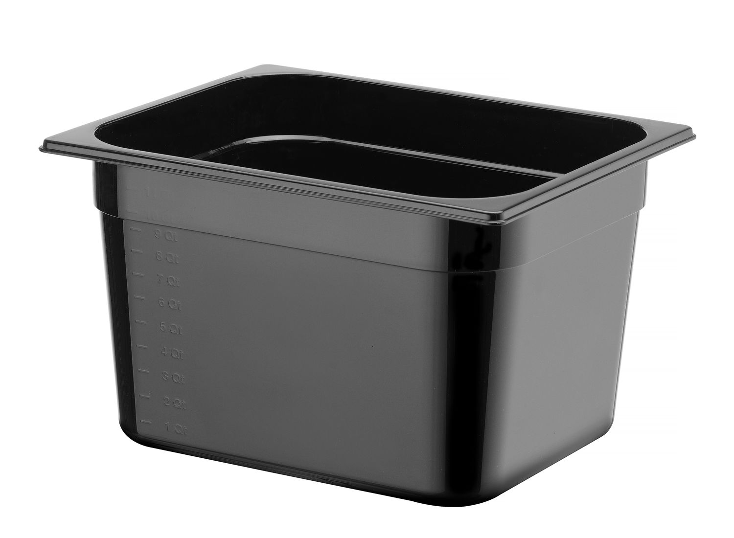 Toiduanum mustast polükarbonaadist GN 1/2, HENDI, Profi Line, 12,5L, Must, 325x265x(H)200mm