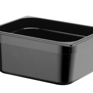 Toiduanum mustast polükarbonaadist GN 1/2, HENDI, Profi Line, GN 1/2, 9,5L, Must, 325x265x(H)150mm