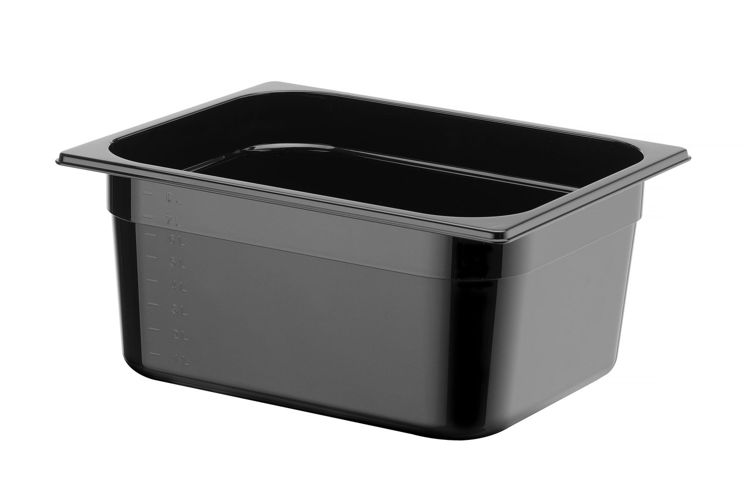 Toiduanum mustast polükarbonaadist GN 1/2, HENDI, Profi Line, GN 1/2, 9,5L, Must, 325x265x(H)150mm