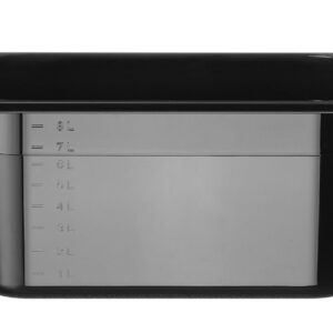 Toiduanum mustast polükarbonaadist GN 1/2, HENDI, Profi Line, GN 1/2, 9,5L, Must, 325x265x(H)150mm
