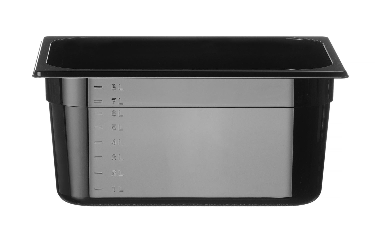 Toiduanum mustast polükarbonaadist GN 1/2, HENDI, Profi Line, GN 1/2, 9,5L, Must, 325x265x(H)150mm