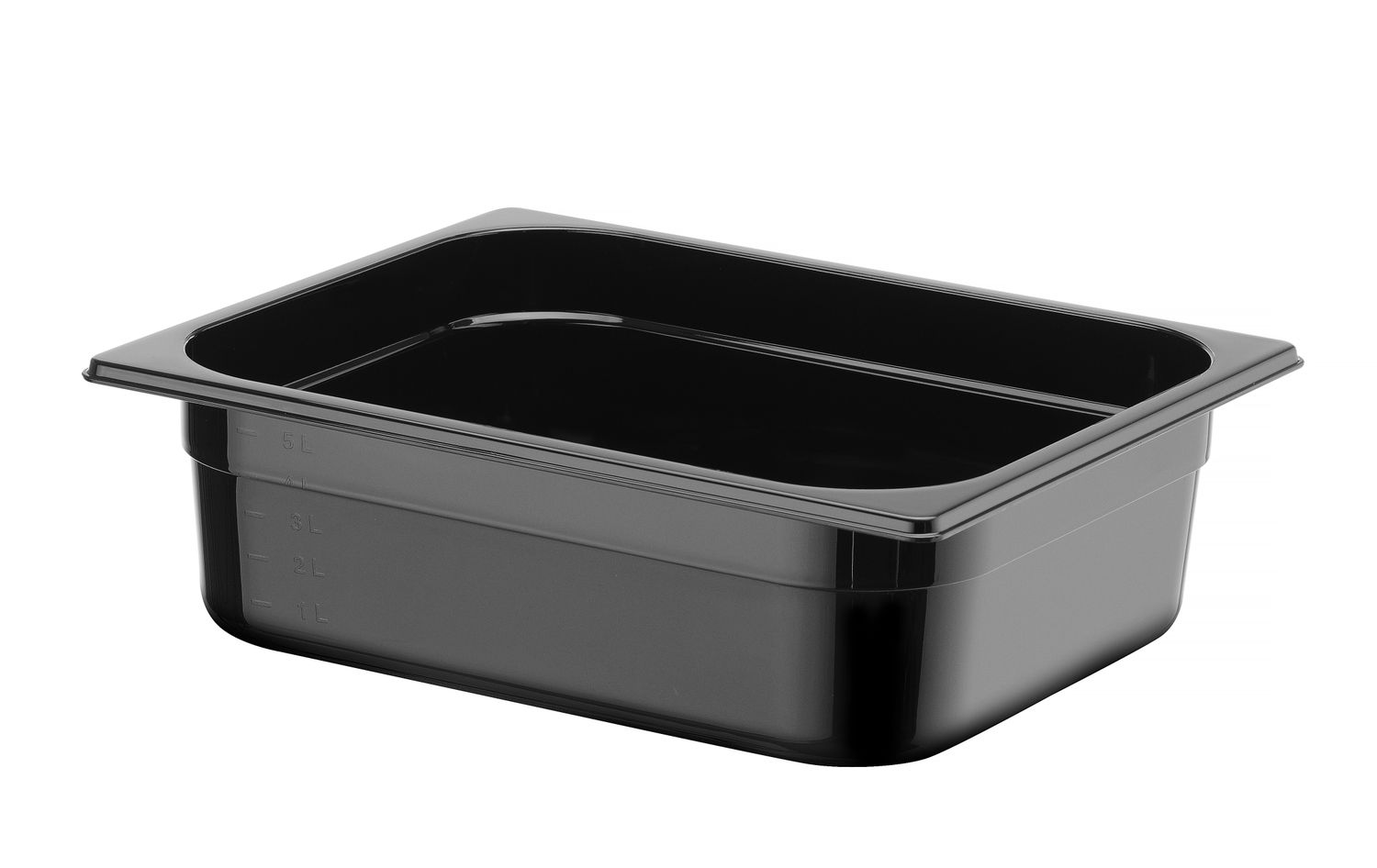 Toiduanum mustast polükarbonaadist GN 1/2, HENDI, Profi Line, GN 1/2, 6,5L, Must, 325x265x(H)100mm