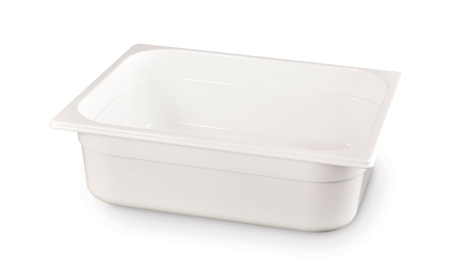 Toiduanum valgest polükarbonaadist GN 1/2, HENDI, GN 1/2, 6,5L, Valge, 325x265x(H)100mm