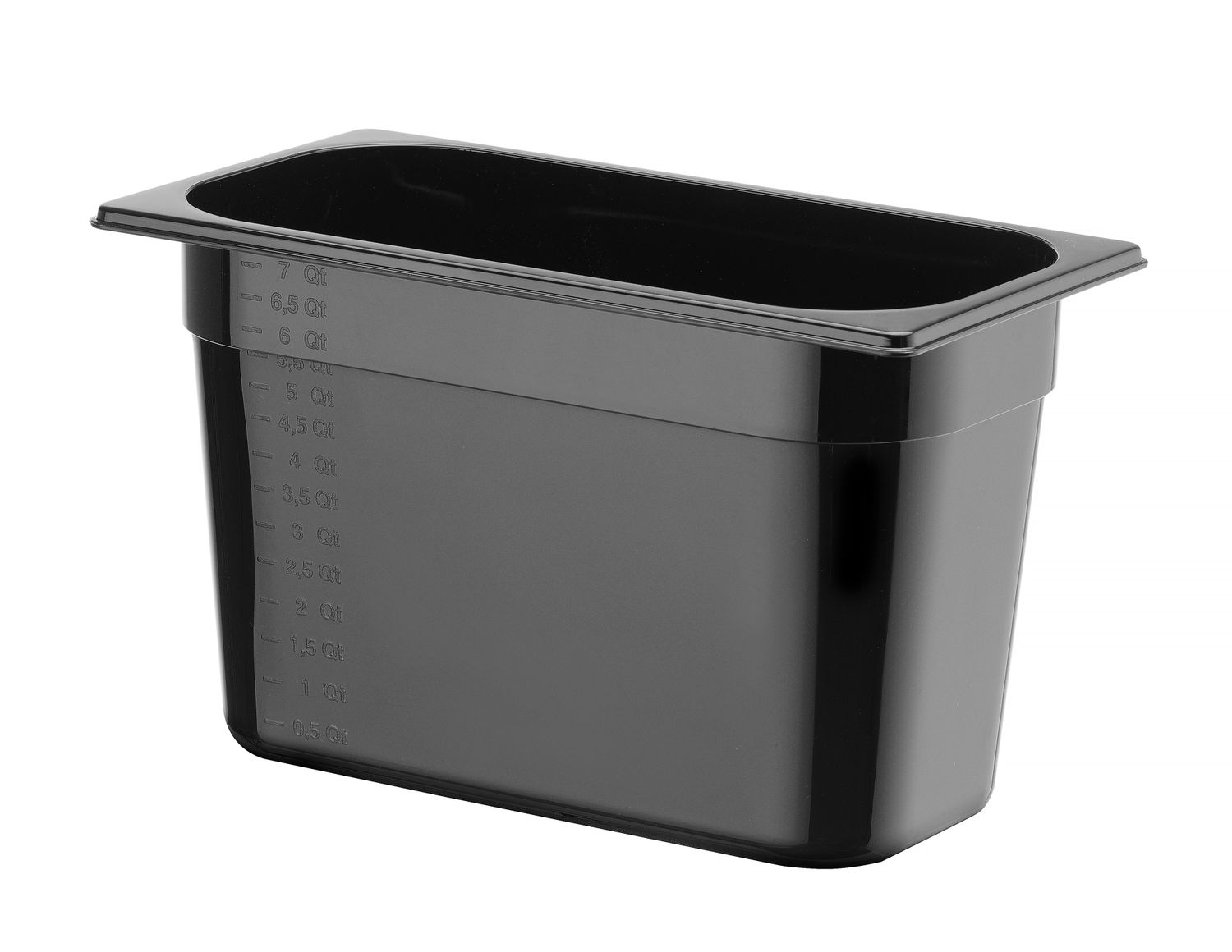 Toiduanum mustast polükarbonaadist GN 1/3, HENDI, Profi Line, GN 1/3, 7,8L, Must, 325x176x(H)200mm