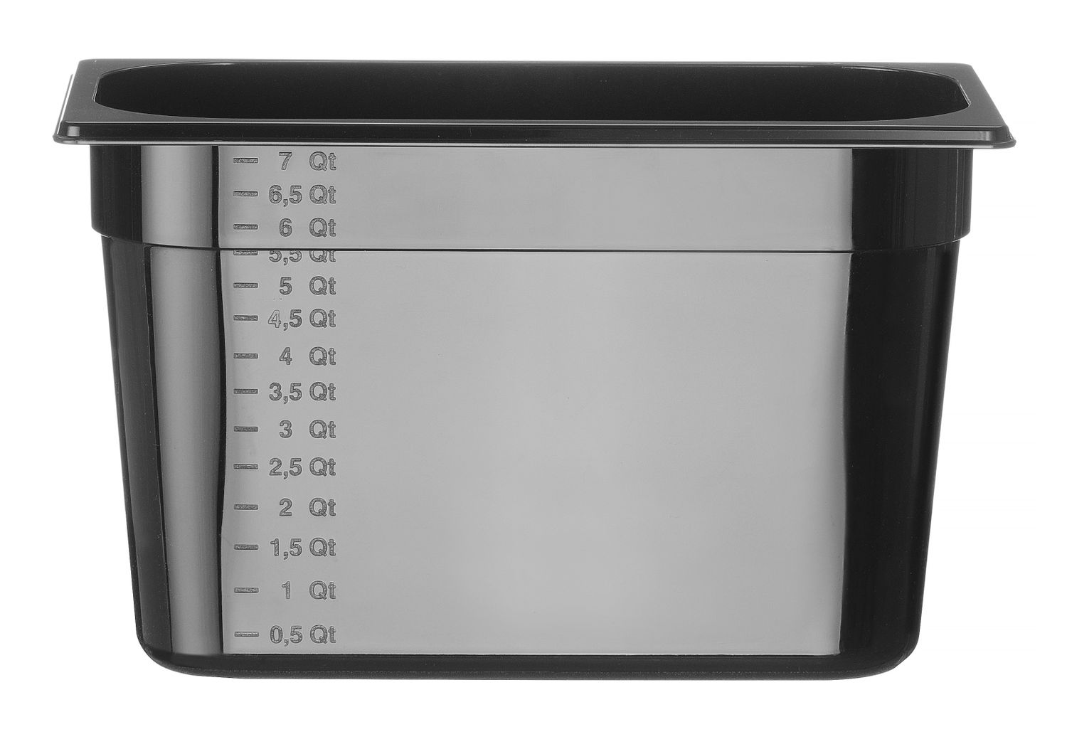 Toiduanum mustast polükarbonaadist GN 1/3, HENDI, Profi Line, GN 1/3, 7,8L, Must, 325x176x(H)200mm