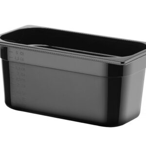 Toiduanum mustast polükarbonaadist GN 1/3, HENDI, Profi Line, GN 1/3, 5,7L, Must, 325x176x(H)150mm
