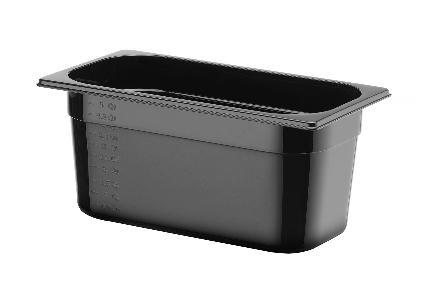 Toiduanum mustast polükarbonaadist GN 1/3, HENDI, Profi Line, GN 1/3, 5,7L, Must, 325x176x(H)150mm