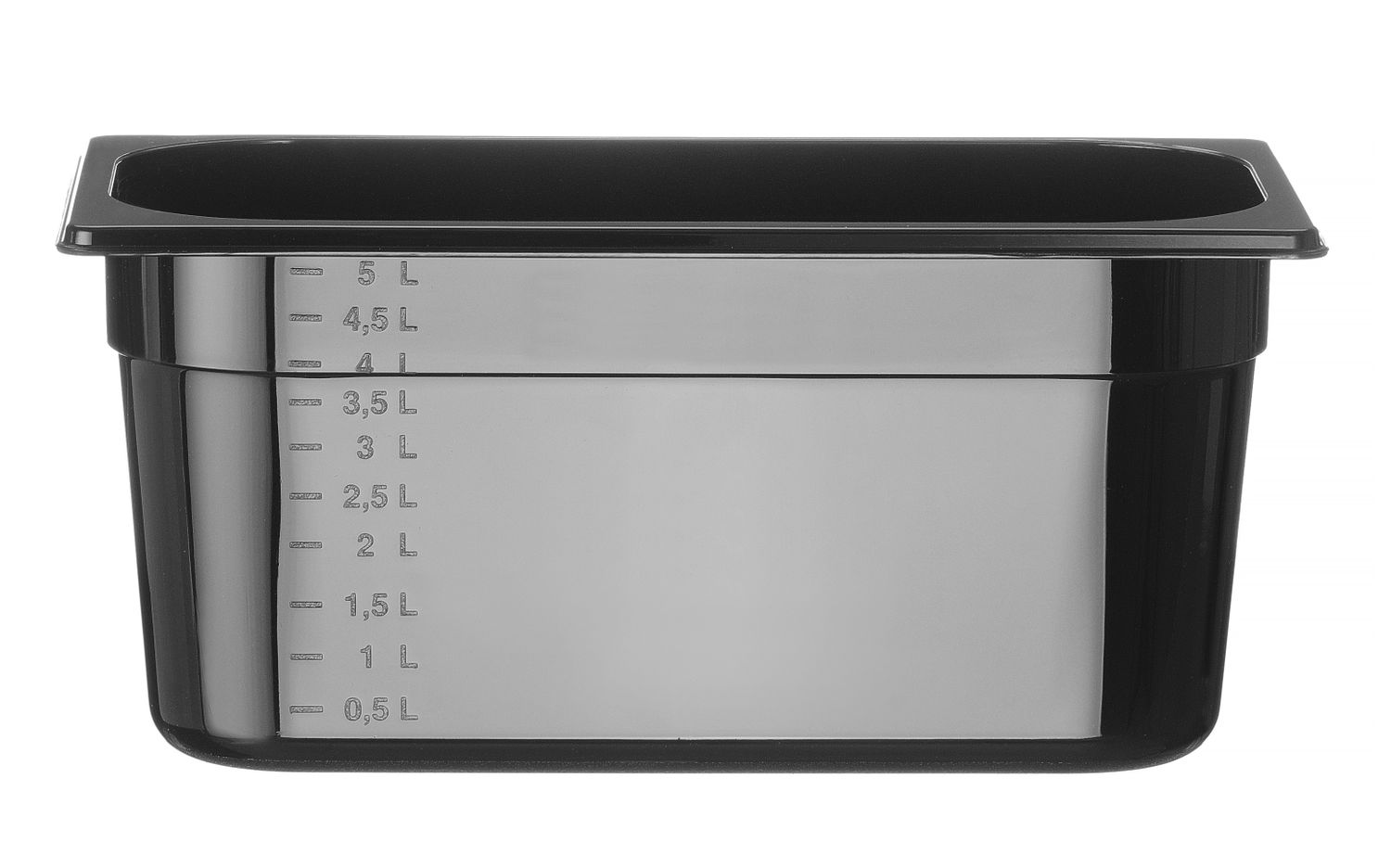 Toiduanum mustast polükarbonaadist GN 1/3, HENDI, Profi Line, GN 1/3, 5,7L, Must, 325x176x(H)150mm