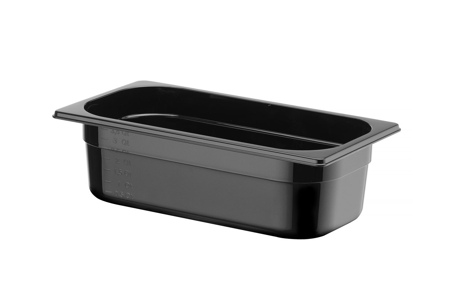 Toiduanum mustast polükarbonaadist GN 1/3, HENDI, Profi Line, GN 1/3, 4L, Must, 325x176x(H)100mm