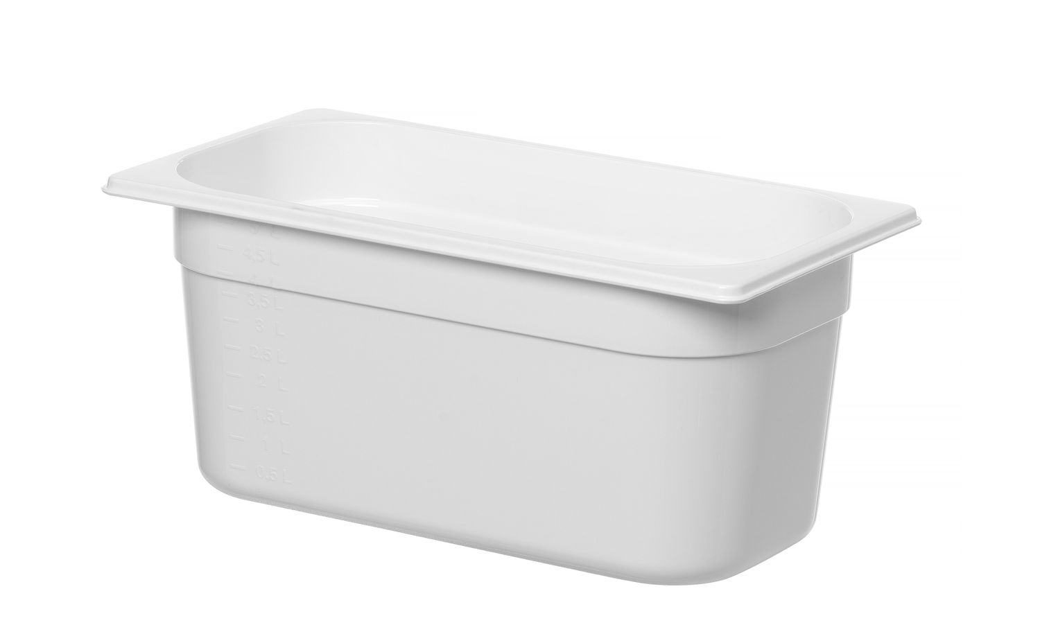 Toiduanum valgest polükarbonaadist GN 1/3, HENDI, GN 1/3, 5,7L, Valge, 325x176x(H)150mm