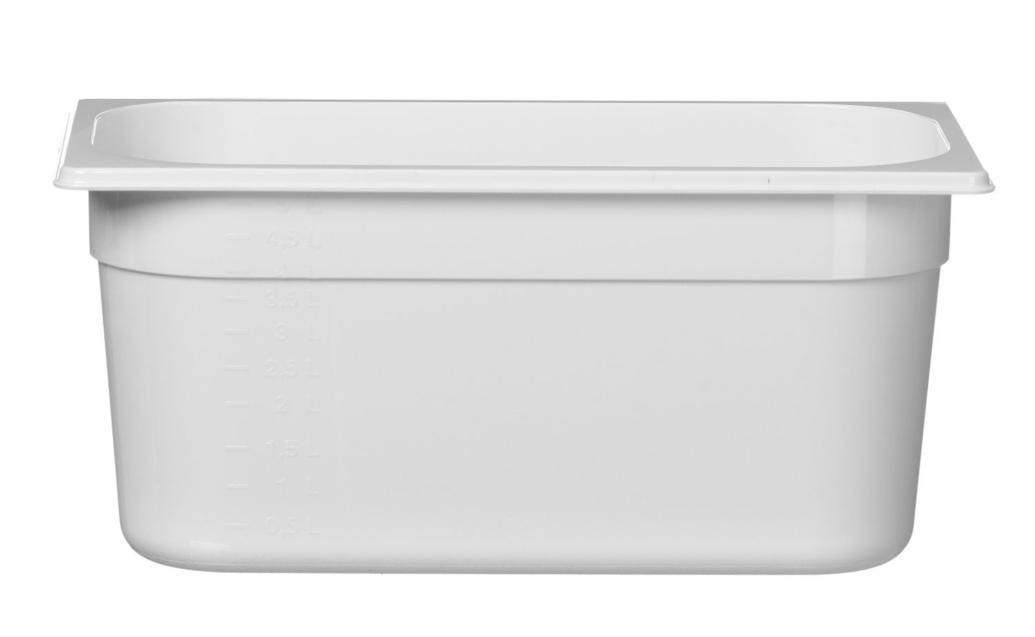 Toiduanum valgest polükarbonaadist GN 1/3, HENDI, GN 1/3, 5,7L, Valge, 325x176x(H)150mm