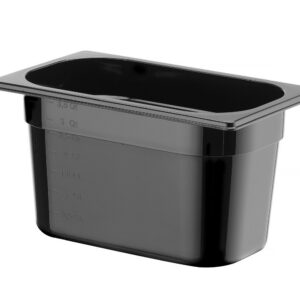 Toiduanum mustast polükarbonaadist GN 1/4, HENDI, Profi Line, GN 1/4, 4L, Must, 265x162x(H)150mm