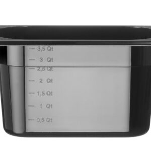 Toiduanum mustast polükarbonaadist GN 1/4, HENDI, Profi Line, GN 1/4, 4L, Must, 265x162x(H)150mm