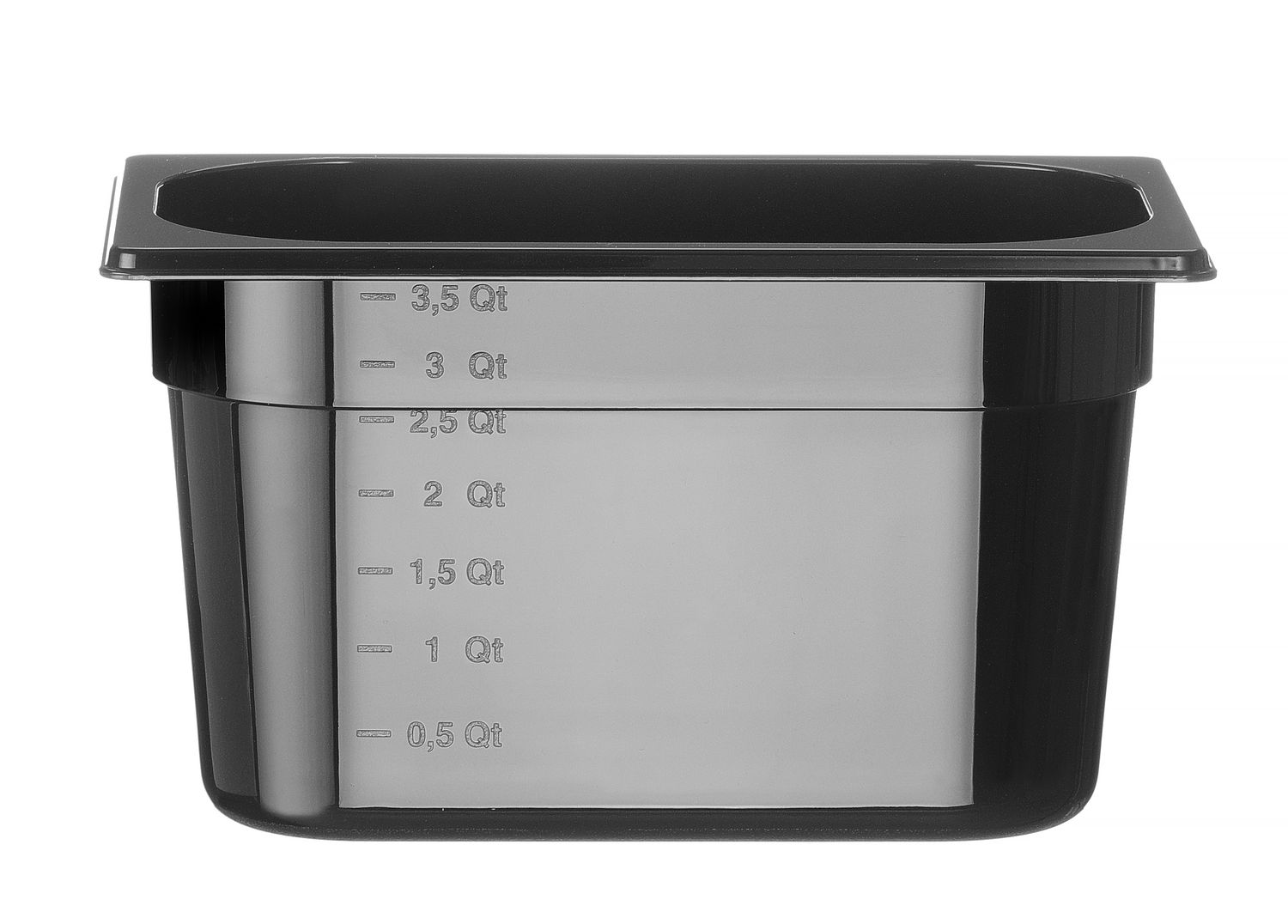 Toiduanum mustast polükarbonaadist GN 1/4, HENDI, Profi Line, GN 1/4, 4L, Must, 265x162x(H)150mm