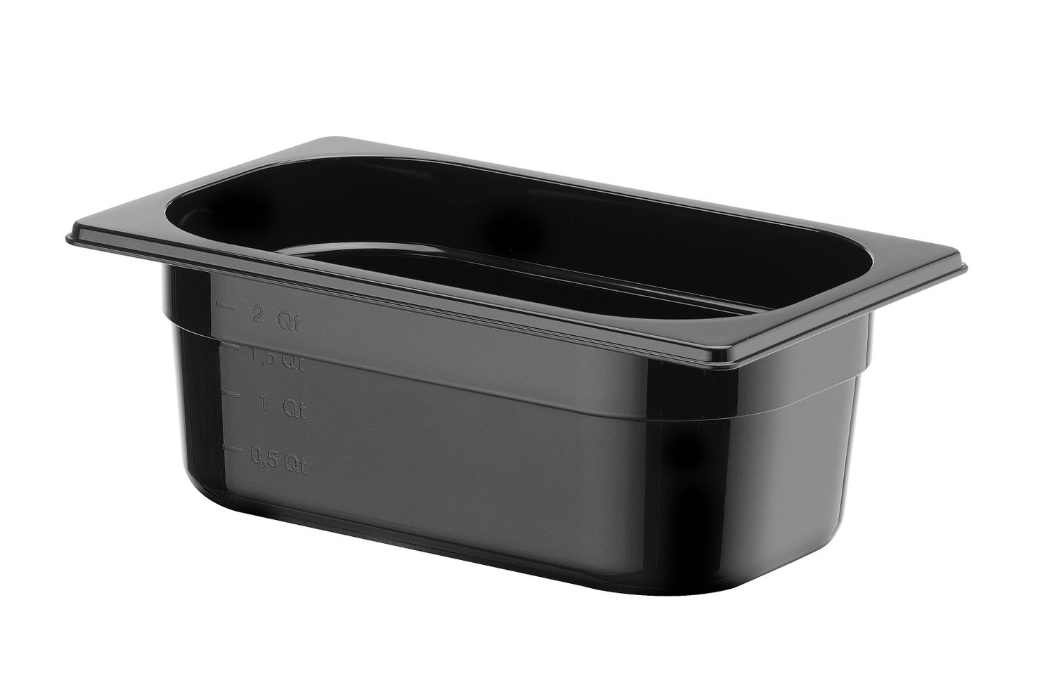 Toiduanum mustast polükarbonaadist GN 1/4, HENDI, Profi Line, GN 1/4, 2,8L, Must, 265x162x(H)100mm
