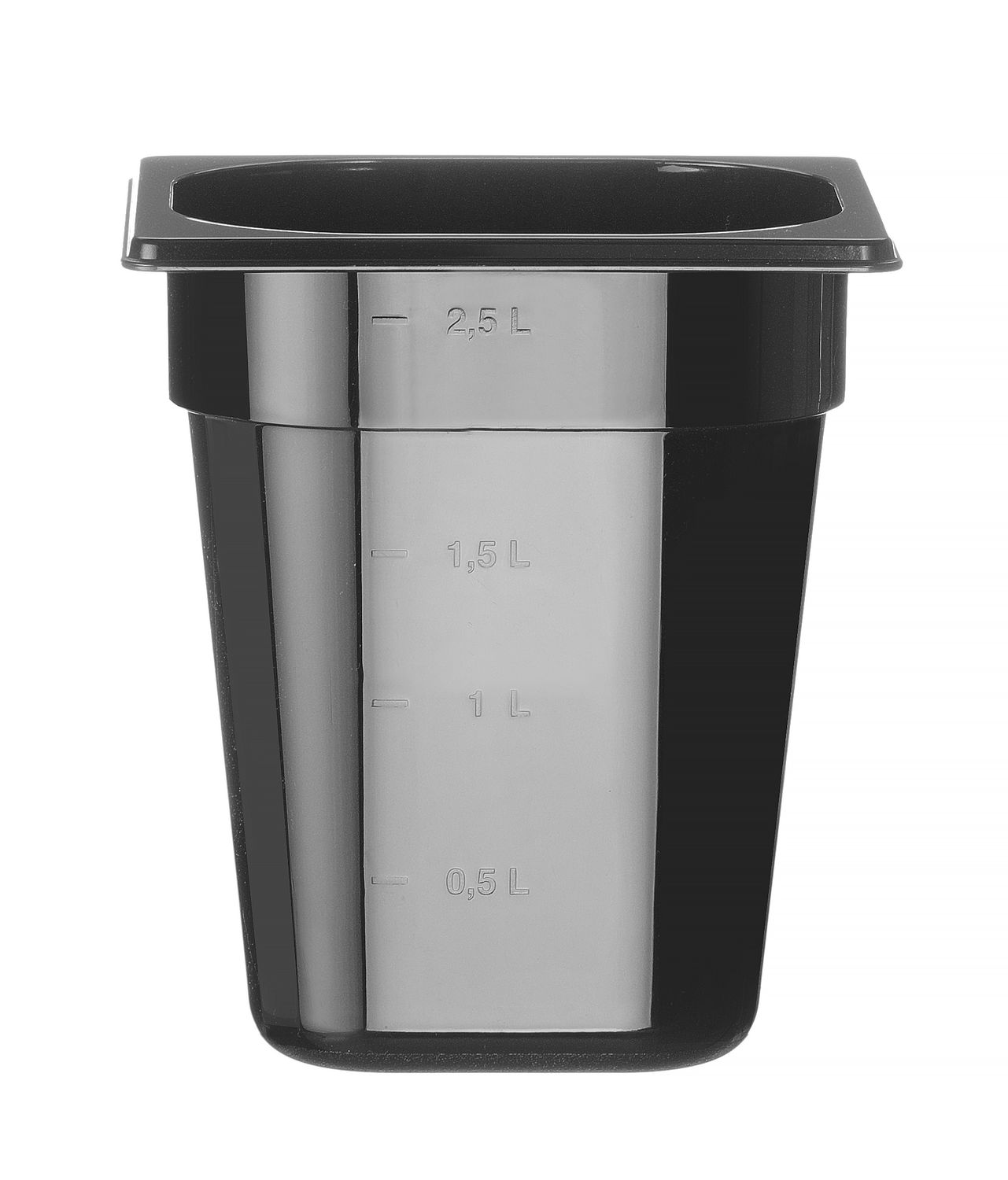 Toiduanum mustast polükarbonaadist GN 1/6, HENDI, Profi Line, GN 1/6, 3,4L, Must, 176x162x(H)200mm