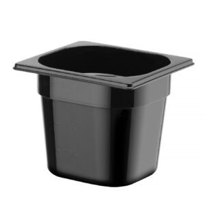 Toiduanum mustast polükarbonaadist GN 1/6, HENDI, Profi Line, GN 1/6, 2,4L, Must, 176x162x(H)150mm
