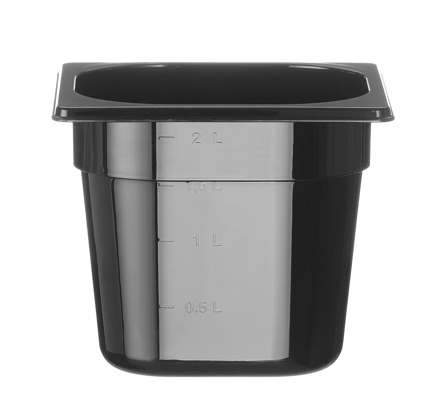 Toiduanum mustast polükarbonaadist GN 1/6, HENDI, Profi Line, GN 1/6, 2,4L, Must, 176x162x(H)150mm
