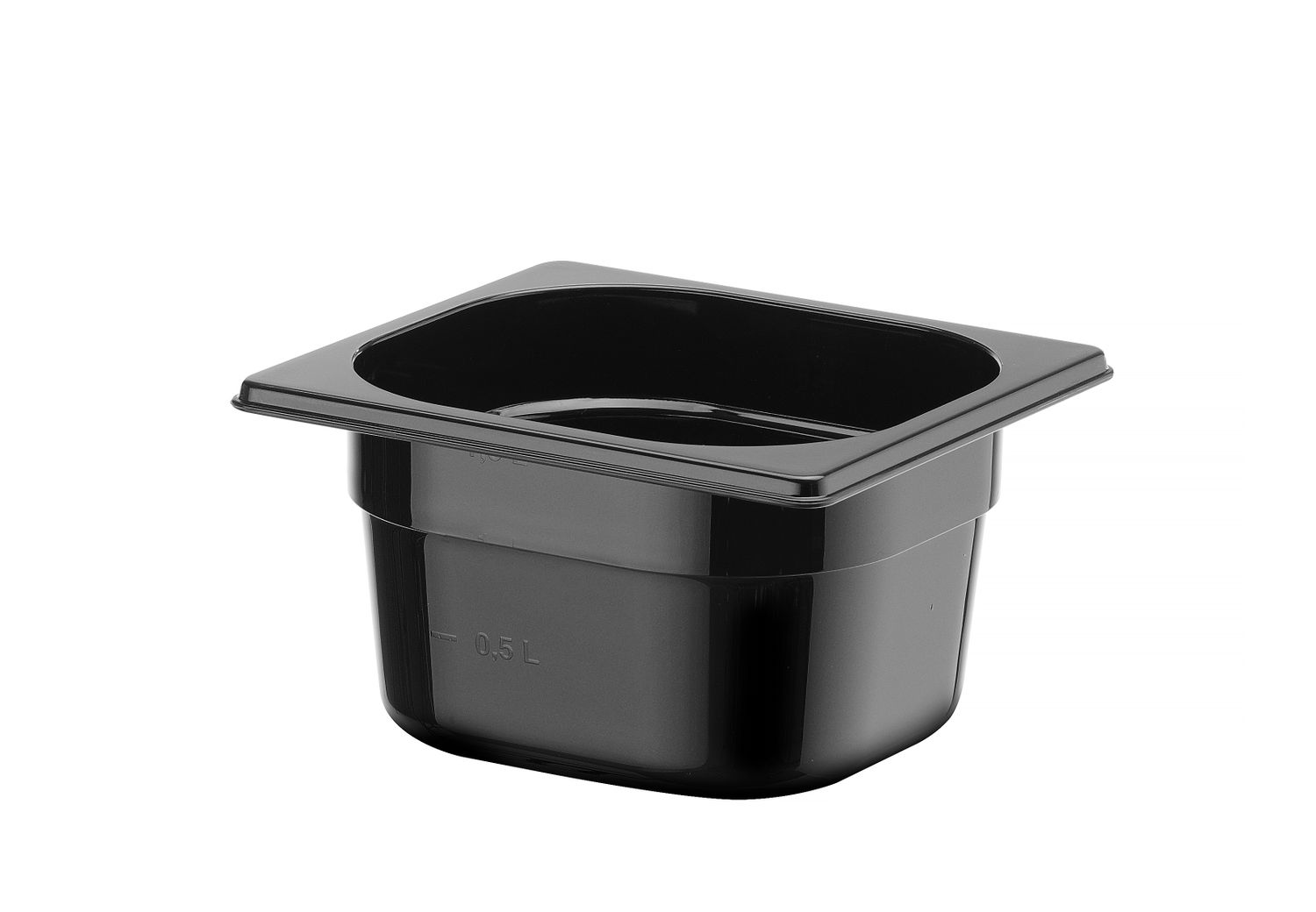 Toiduanum mustast polükarbonaadist GN 1/6, HENDI, Profi Line, GN 1/6, 1,6L, Must, 176x162x(H)100mm