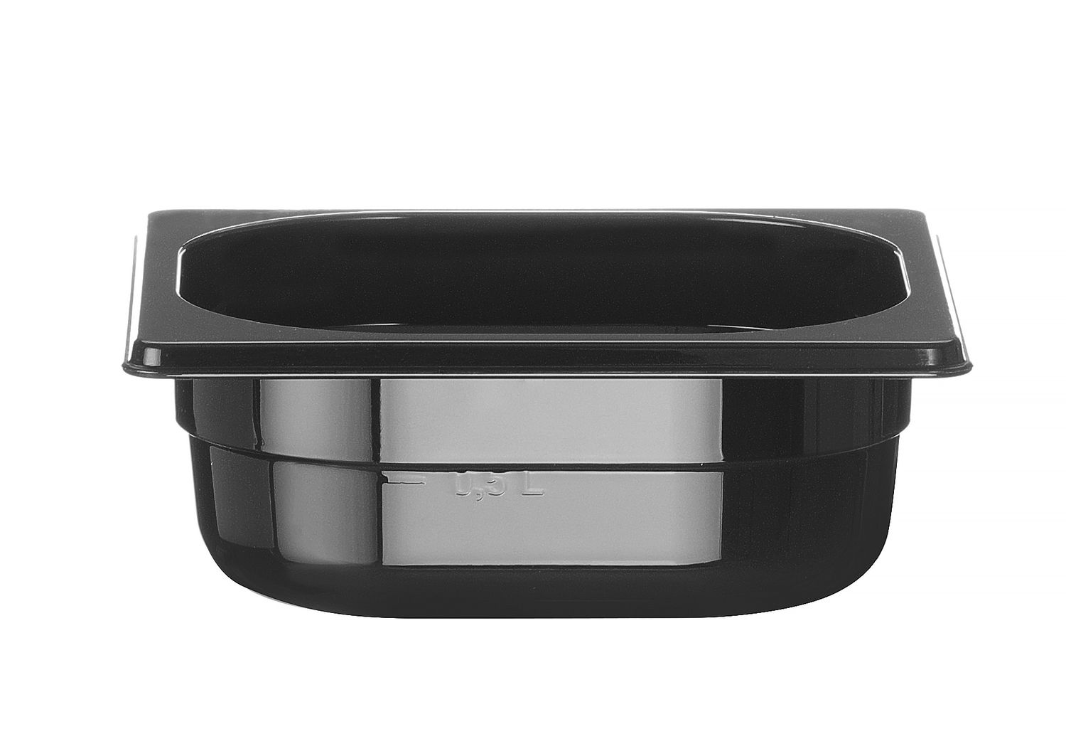 Toiduanum mustast polükarbonaadist GN 1/6, HENDI, Profi Line, GN 1/6, 1L, Must, 176x162x(H)65mm
