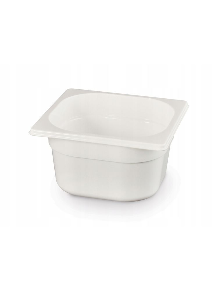 Toiduanum valgest polükarbonaadist GN 1/6, HENDI, GN 1/6, 1L, Valge, 176x162x(H)65mm
