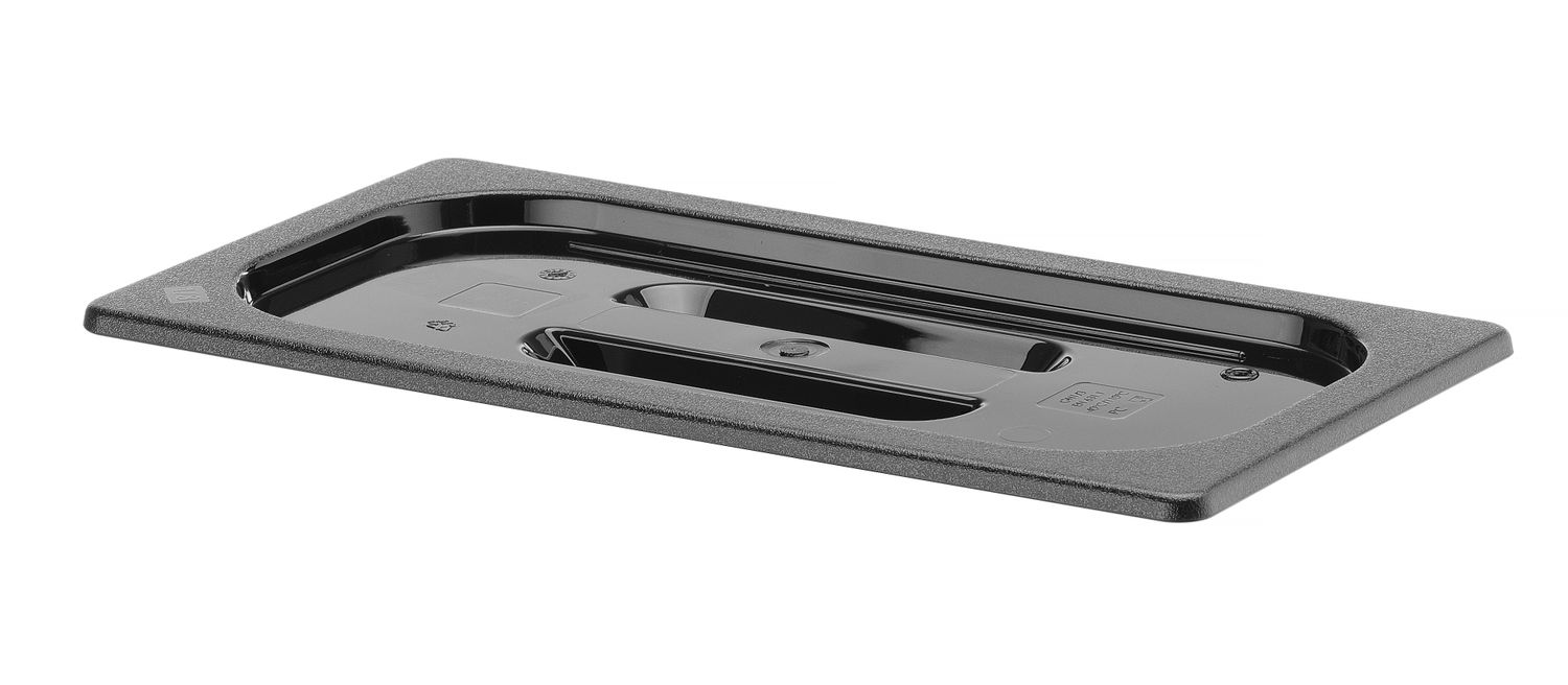 Kaas mustast polükarbonaadist GN-nõude jaoks, HENDI, GN 1/3, Must, 325x176mm