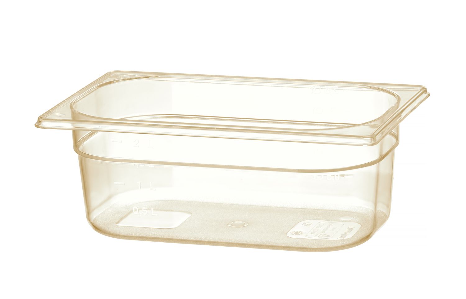Toiduanum GN 1/4, grilamiidist kõrgete temperatuuride jaoks, HENDI, GN 1/4, 2,6L, Läbipaistev, 265x162x(H)100mm