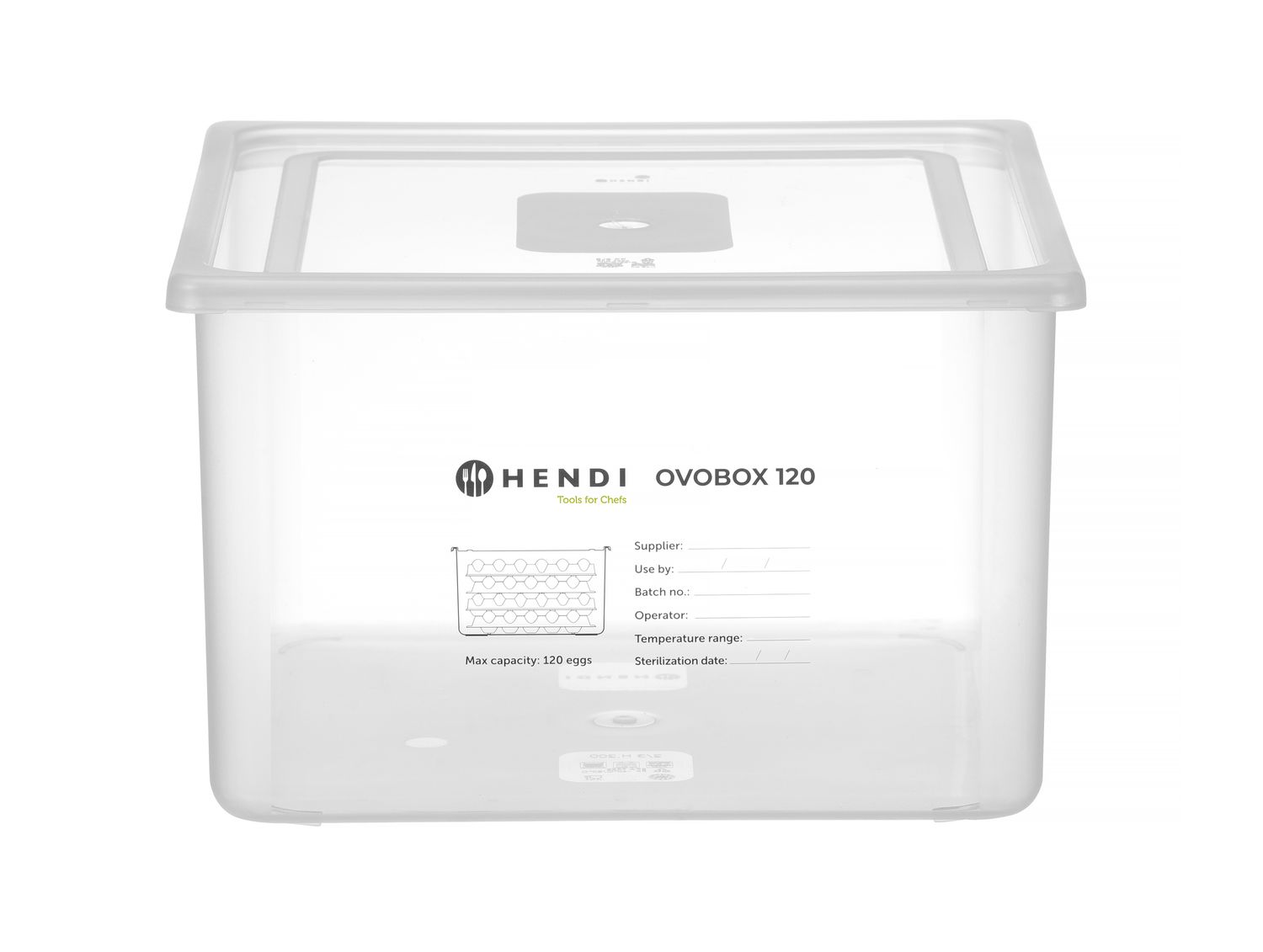 Munakonteiner HENDI OVOBOX 120, HENDI, GN 2/3, 18L, 355x325x(H)200mm, Ristkülikukujuline - Image 3