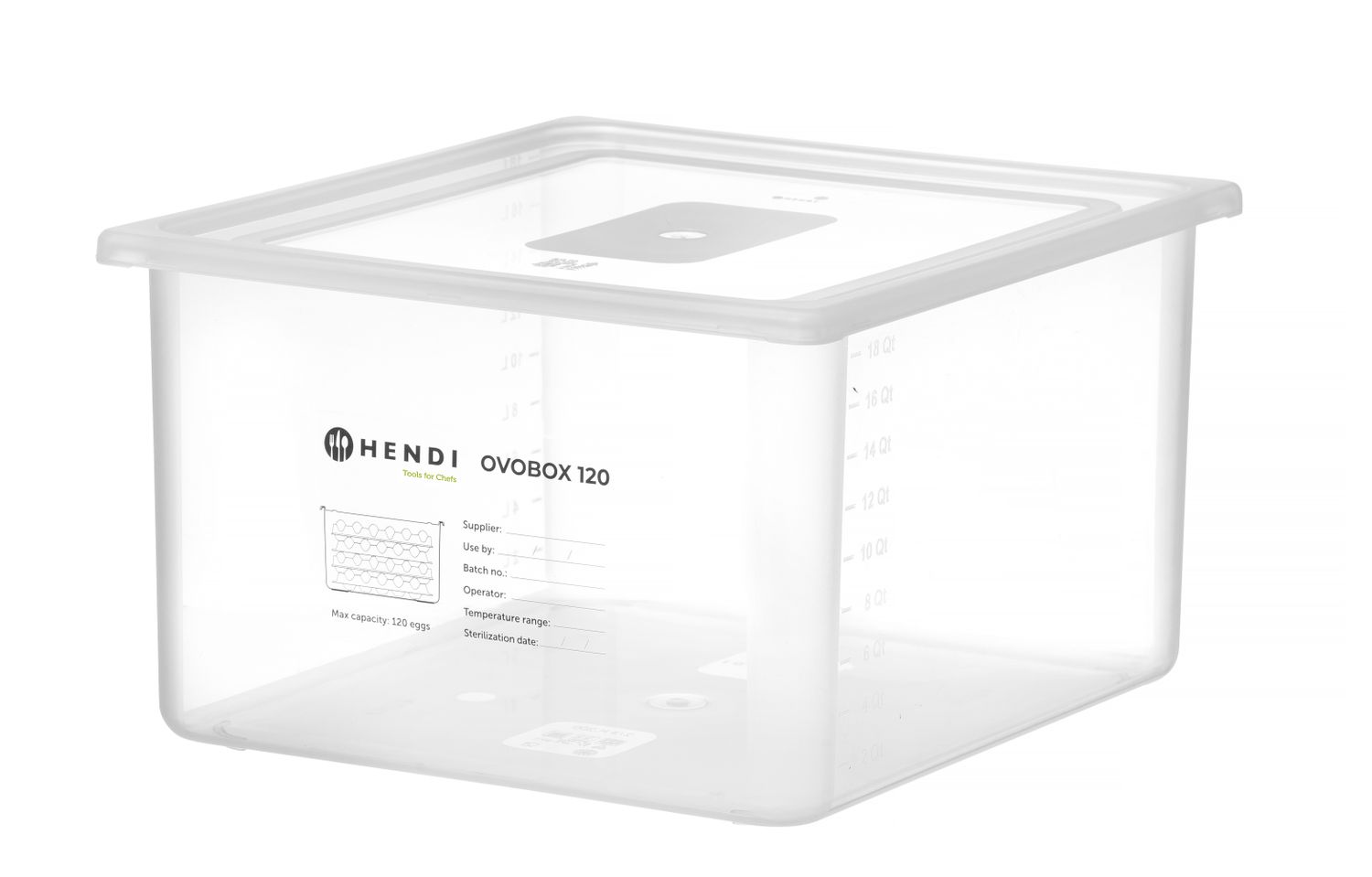 Munakonteiner HENDI OVOBOX 120, HENDI, GN 2/3, 18L, 355x325x(H)200mm, Ristkülikukujuline - Image 6
