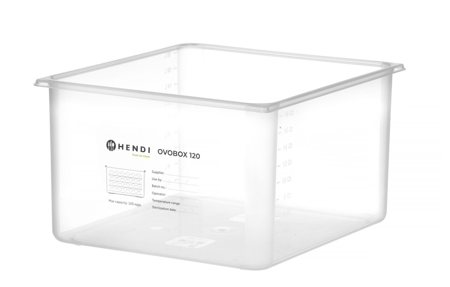 Munakonteiner HENDI OVOBOX 120, HENDI, GN 2/3, 18L, 355x325x(H)200mm, Ristkülikukujuline - Image 7