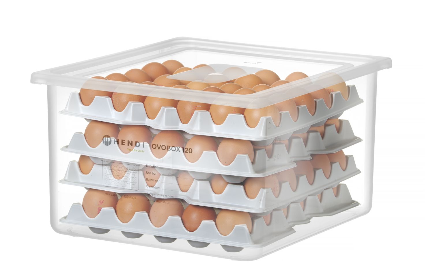 Munakonteiner HENDI OVOBOX 120, HENDI, GN 2/3, 18L, 355x325x(H)200mm, Ristkülikukujuline