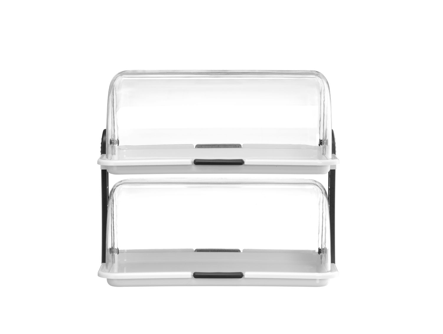 Vitriin kahekordne Roll top, HENDI, Valge, 380x260x(H)355mm, Ristkülikukujuline