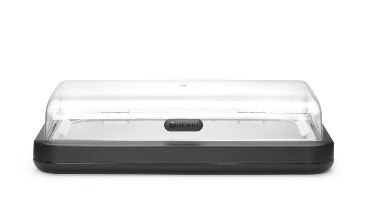 Jahevitriin UNIQ, HENDI, designed by Robert Bronwasser, GN 1/1, Must, 593x389x(H)147mm, Ristkülikukujuline
