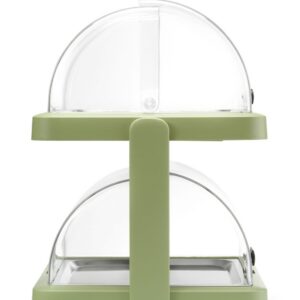 Rullkaanega jahevitriin Duo UNIQ, HENDI, designed by Robert Bronwasser, Kahekordne, Roheline, 480x355x(H)480mm, Ristkülikukujuline