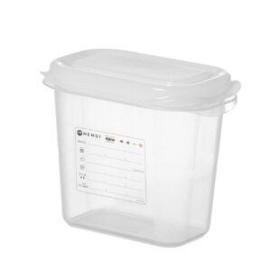 GN 1/9 mahuti, polüpropüleen, HENDI, GN 1/9, 1,5L, Läbipaistev, 176x108x(H)150mm, Ristkülikukujuline