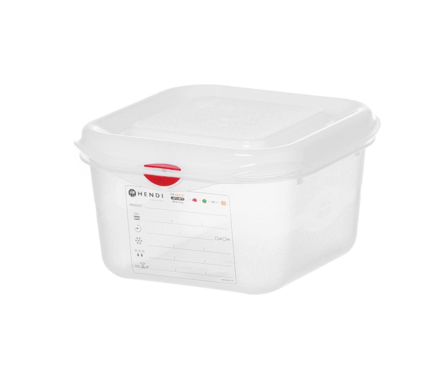 GN 1/6 mahuti, polüpropüleen, HENDI, GN 1/6, 1,7L, Läbipaistev, 176x162x(H)100mm, Ristkülikukujuline