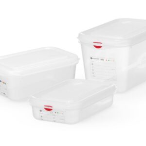 Konteiner GN 1/4 polüpropüleen, HENDI, GN 1/4, 1,8L, Läbipaistev, 265x162x(H)65mm