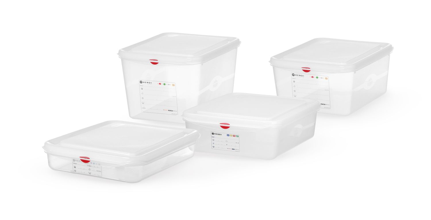 GN 1/2 mahuti, polüpropüleen, HENDI, GN 1/2, 6,5L, Läbipaistev, 325x265x(H)100mm, Ristkülikukujuline
