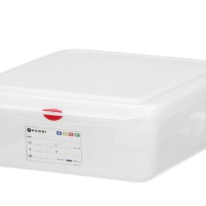 GN 1/2 mahuti, polüpropüleen, HENDI, GN 1/2, 6,5L, Läbipaistev, 325x265x(H)100mm, Ristkülikukujuline