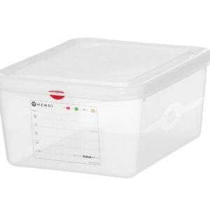 GN 1/2 mahuti, polüpropüleen, HENDI, GN 1/2, 10L, Läbipaistev, 325x265x(H)150mm, Ristkülikukujuline