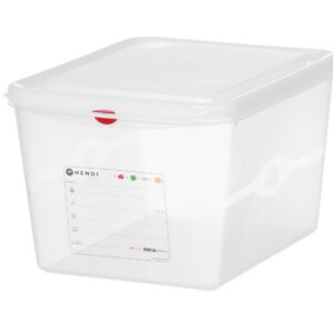 GN 1/2 mahuti, polüpropüleen, HENDI, GN 1/2, 12,5L, Läbipaistev, 325x265x(H)200mm, Ristkülikukujuline