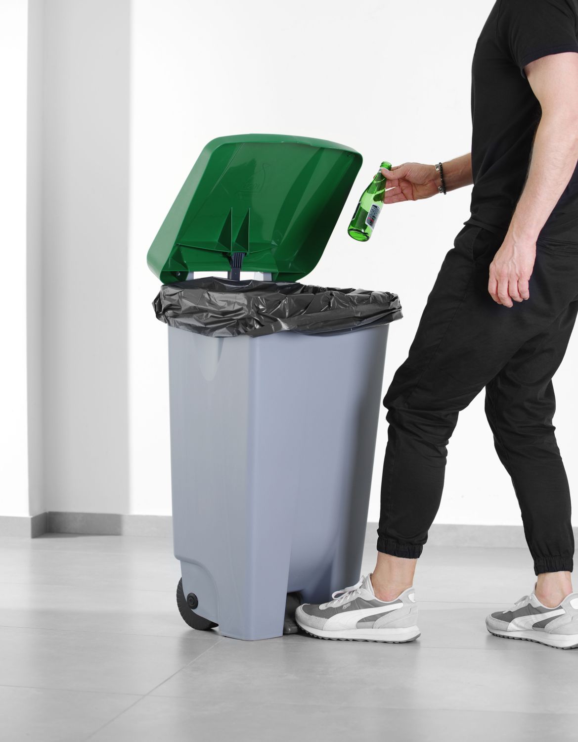 Lid for trash container, HENDI, Green, 505x415mm - Image 3