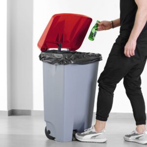Lid for trash container, HENDI, Red, 505x415mm