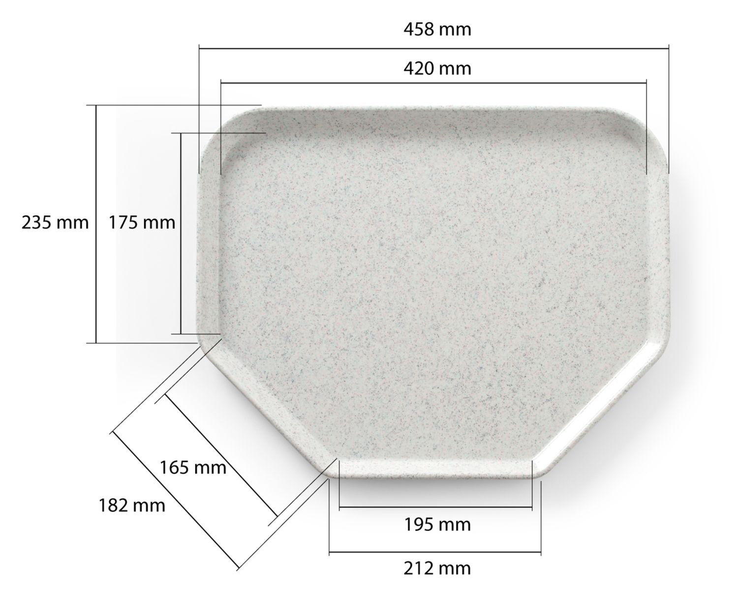 Kandik, trapetsikujuline , AmerBox, Graniit, 455x355mm - Image 6