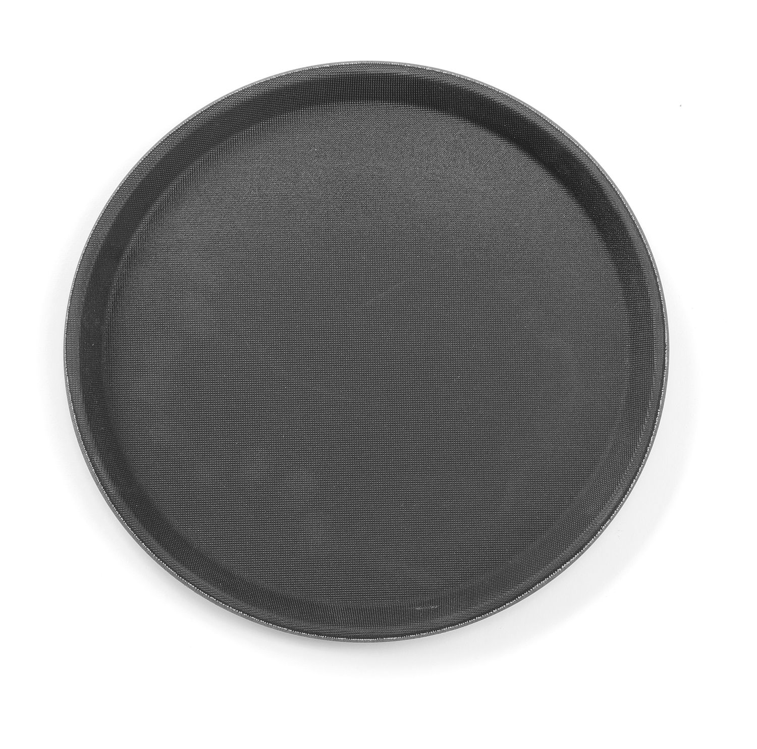 Polüpropüleenist libisemiskindel ümmargune serveerimiskandik, must, HENDI, ⌀410x(H)20mm