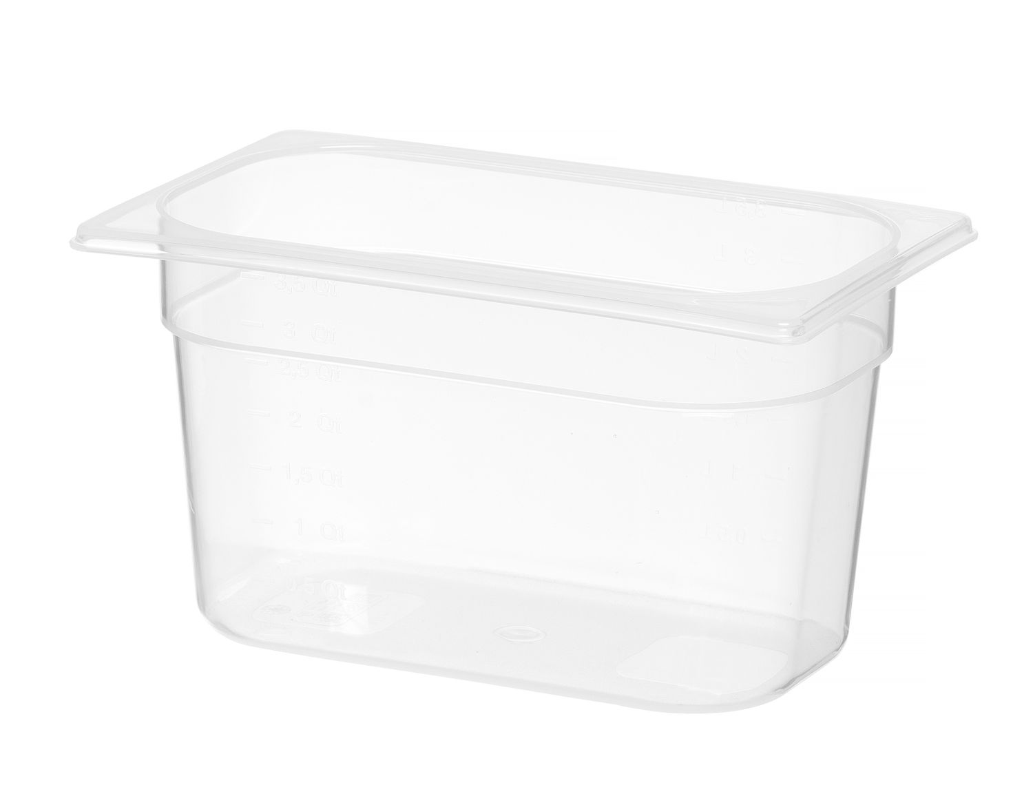 Toiduanum polüpropüleenist GN 1/4 Profi Line, HENDI, Profi Line, GN 1/4, 3,5L, Läbipaistev, 265x162x(H)150mm