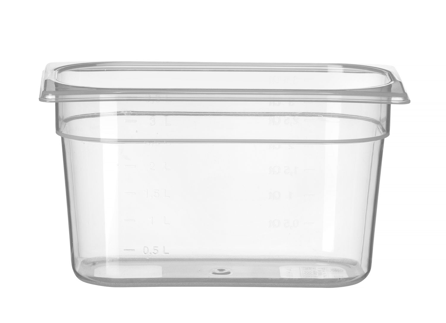 Toiduanum polüpropüleenist GN 1/4 Profi Line, HENDI, Profi Line, GN 1/4, 3,5L, Läbipaistev, 265x162x(H)150mm