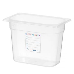 Toiduanum GN 1/4 HACCP, HENDI, GN 1/4, 5,5L, Läbipaistev, 265x162x(H)200mm